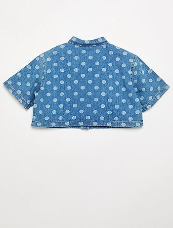 Camicia in denim a pois