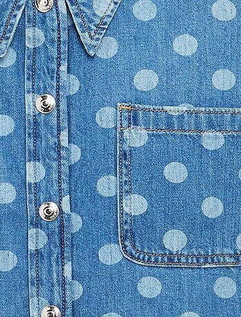 Camicia in denim a pois