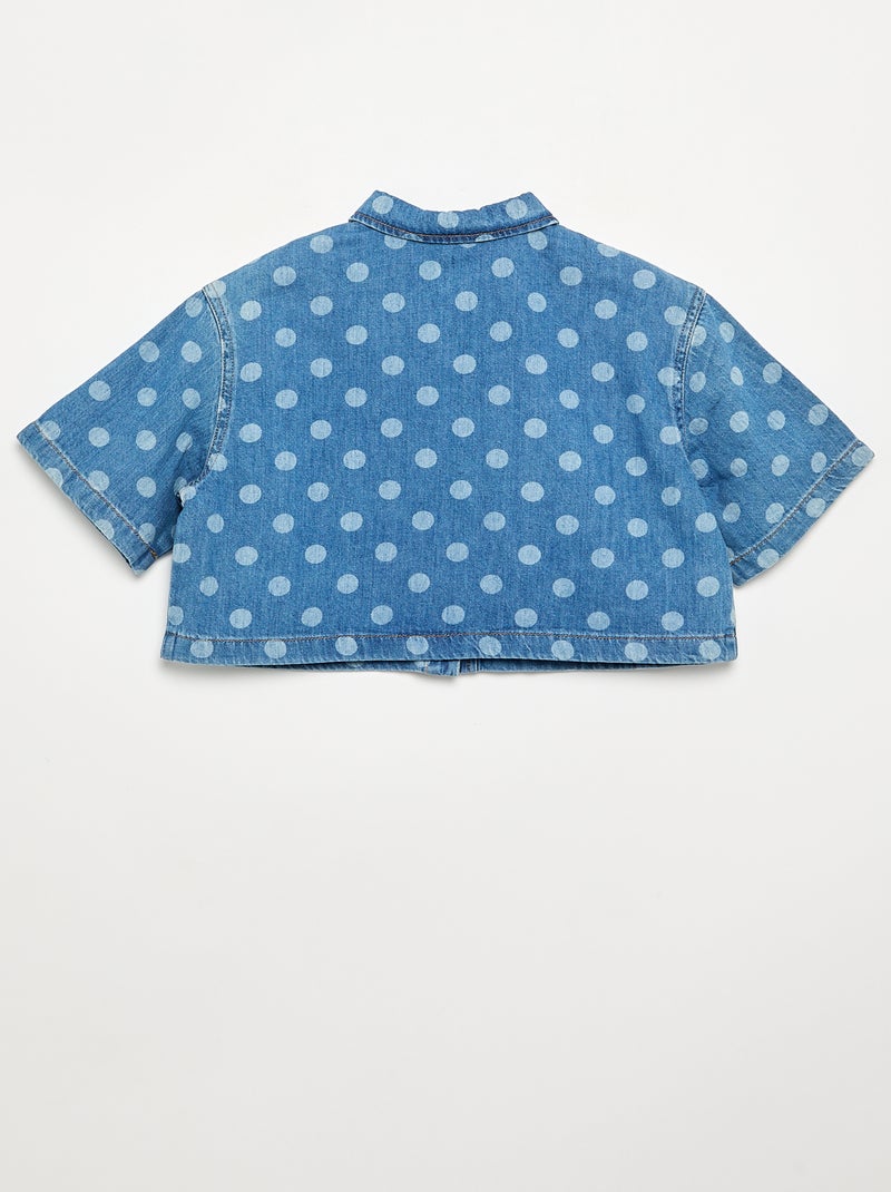 Camicia in denim a pois Blu - Kiabi