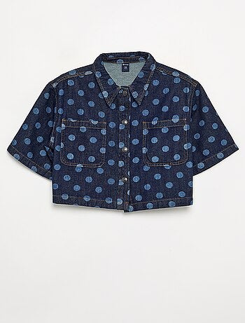 Camicia in denim a pois