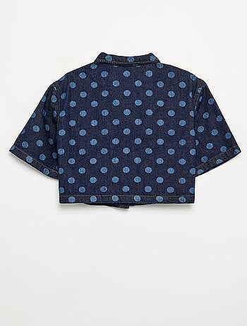 Camicia in denim a pois