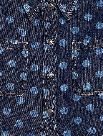 Camicia in denim a pois