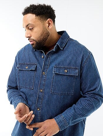 Camicia in denim a righe