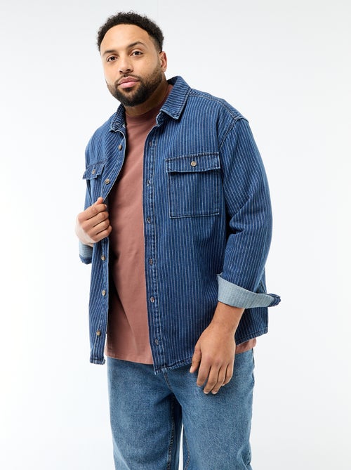 Camicia in denim a righe - Kiabi