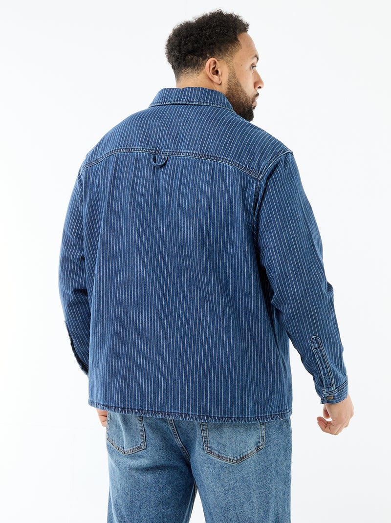 Camicia in denim a righe Blu - Kiabi