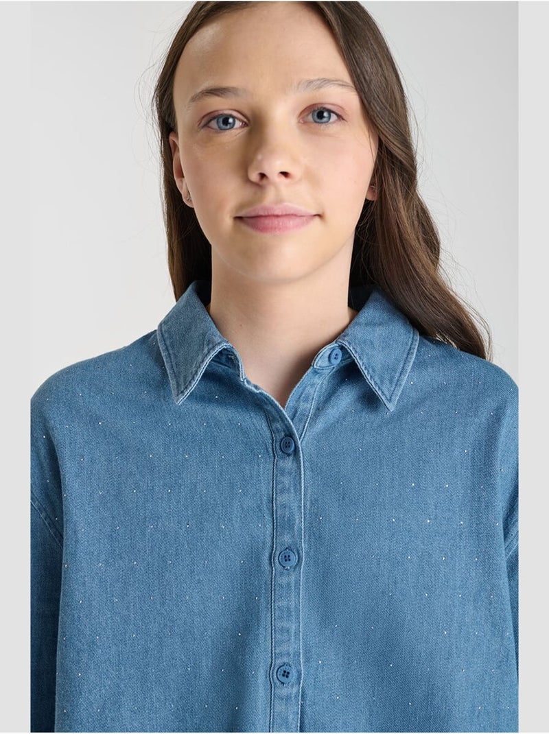 Camicia in denim ALBERTAG Blu - Kiabi