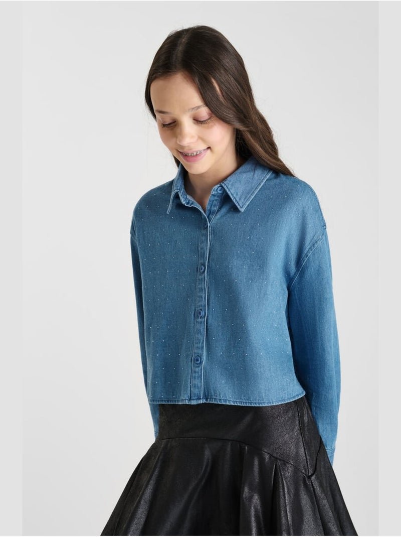 Camicia in denim ALBERTAG Blu - Kiabi