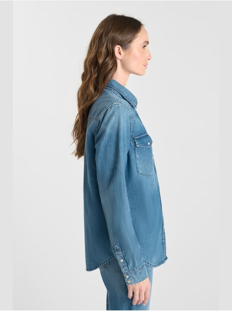 Camicia in denim BARBARA Blu - Kiabi