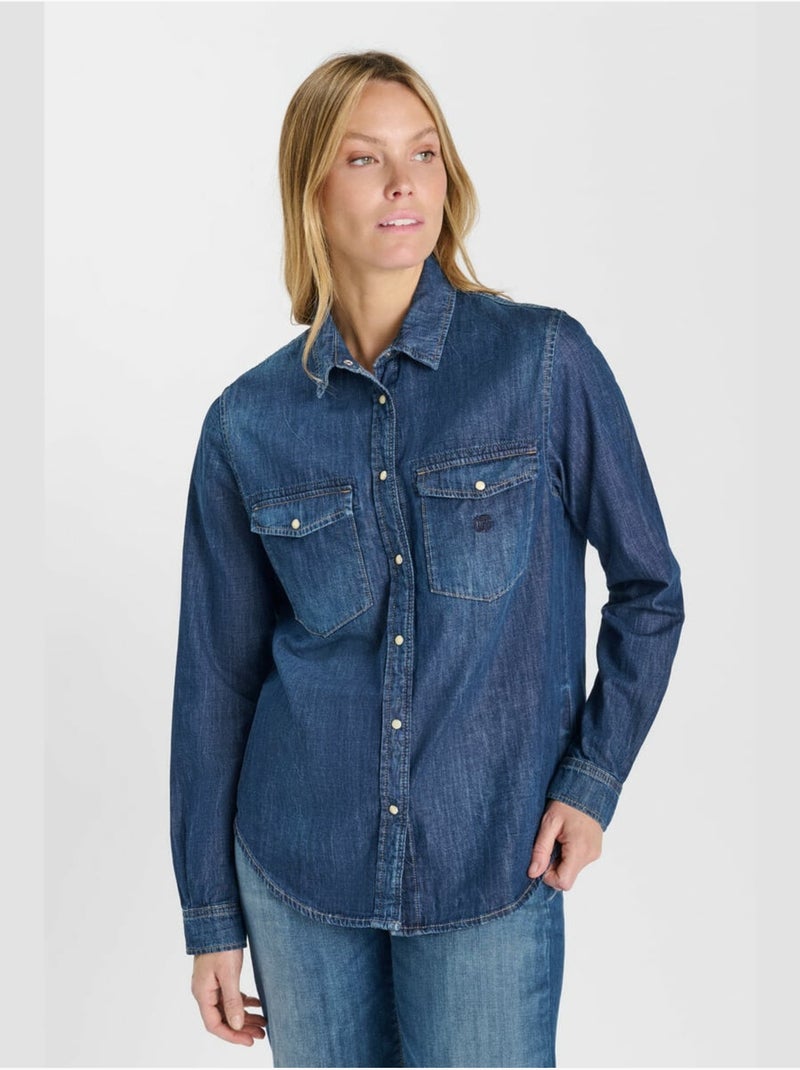 Camicia in denim barbo Blu - Kiabi