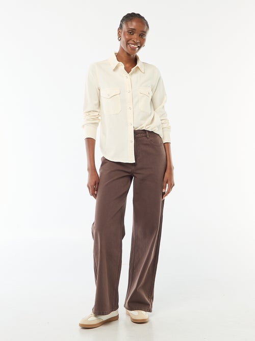 Camicia in denim con 2 tasche applicate con patta sul petto - Kiabi