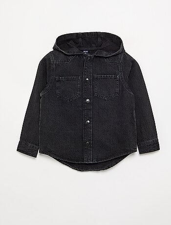 Camicia in denim con cappuccio