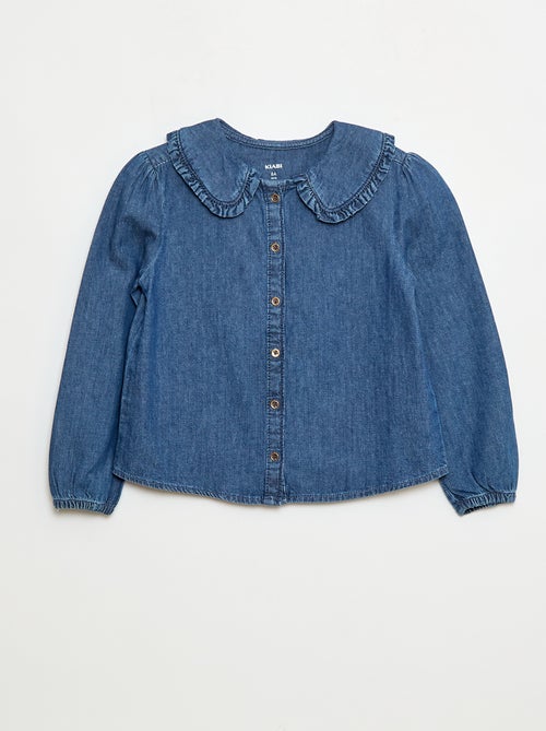 Camicia in denim con colletto Claudine - Kiabi