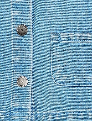 Camicia in denim con colletto Claudine