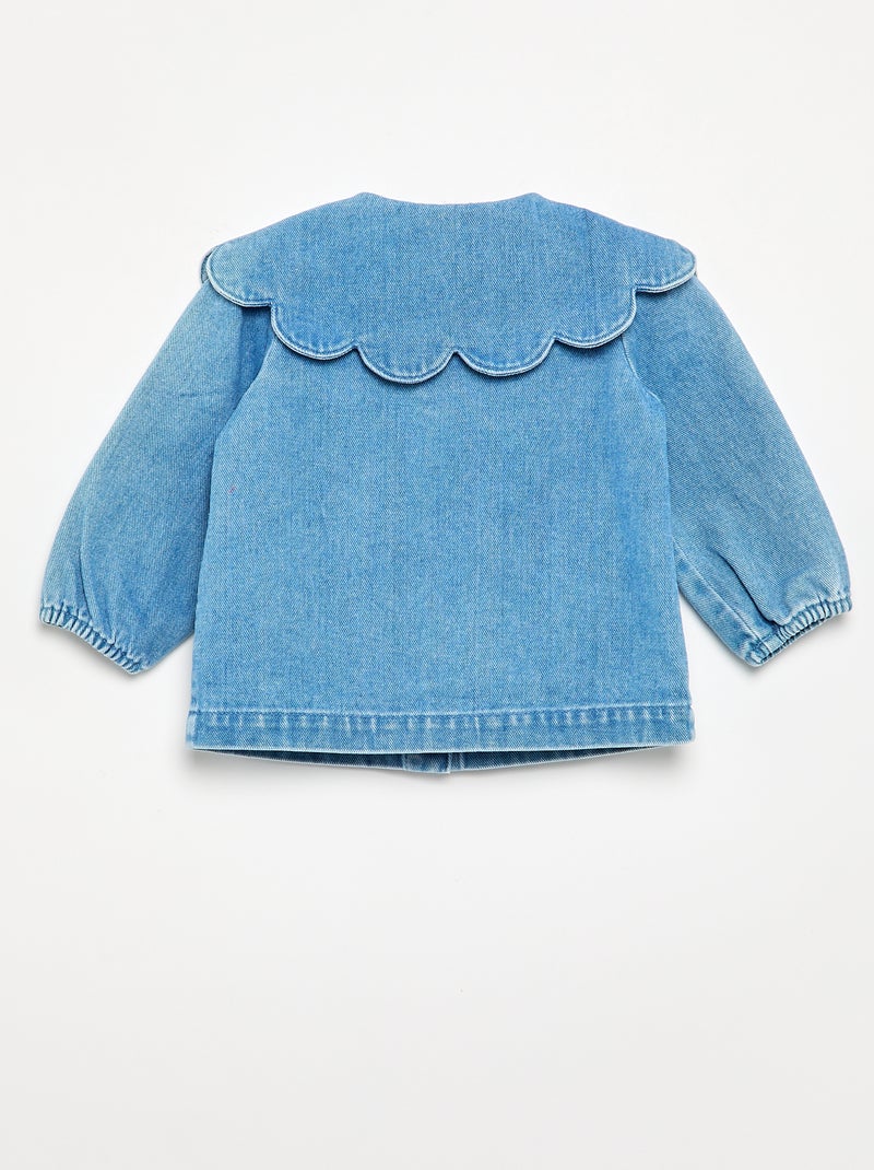 Camicia in denim con colletto Claudine Blu - Kiabi