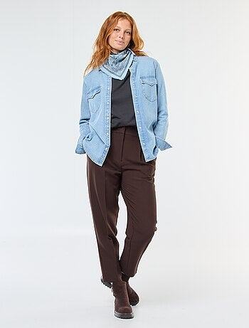 Camicia in denim con tasche con patta
