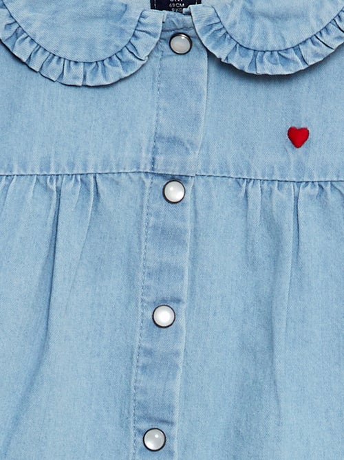 Camicia in denim cuore ricamato - Kiabi