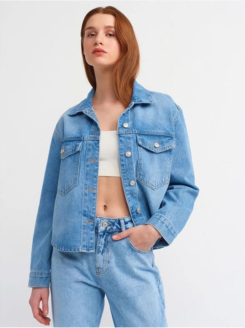 Camicia in denim di cotone da donna dilvin - Kiabi