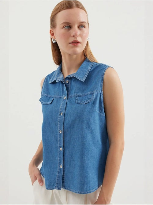 Camicia in denim di cotone senza maniche bdart - Kiabi