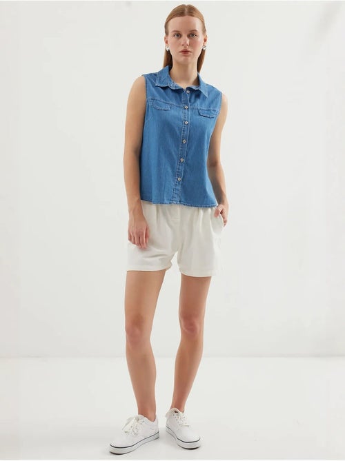 Camicia in denim di cotone senza maniche bdart - Kiabi