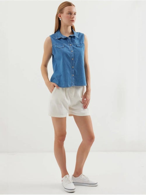 Camicia in denim di cotone senza maniche bdart - Kiabi