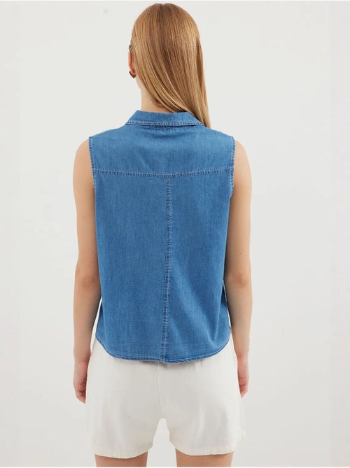 Camicia in denim di cotone senza maniche bdart - Kiabi