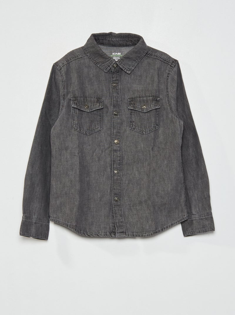 Camicia in denim GRIGIO - Kiabi
