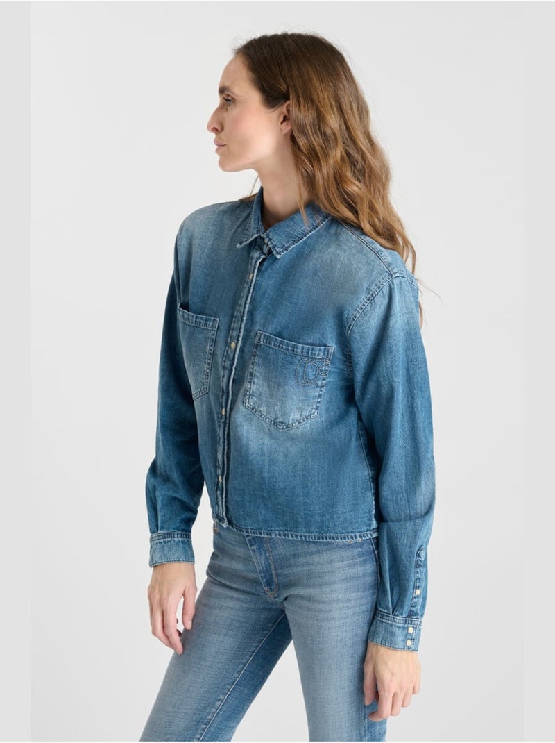 Camicia in denim HELENA Blu - Kiabi