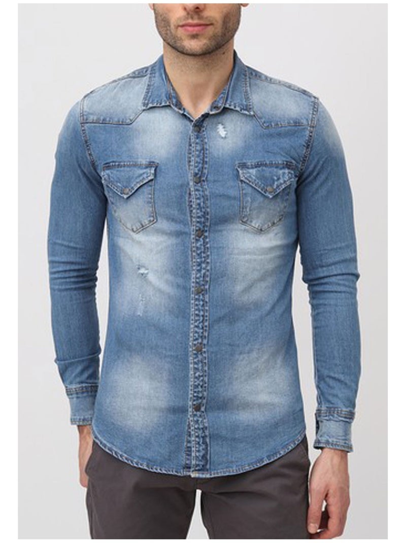 Camicia in denim Kebello Blu - Kiabi