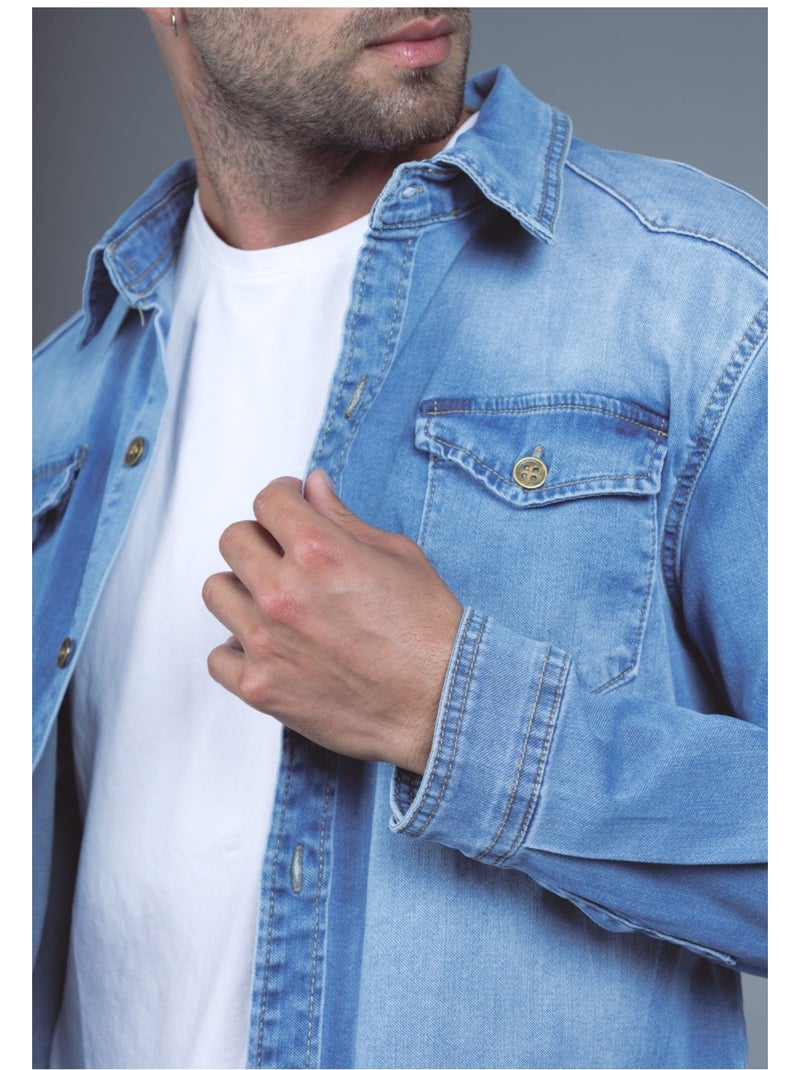 Camicia in denim Kebello Blu - Kiabi