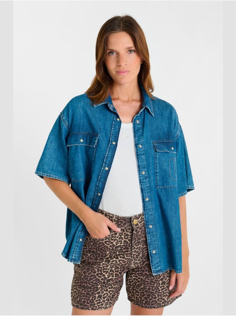 Camicia in denim LIVIANE Blu - Kiabi