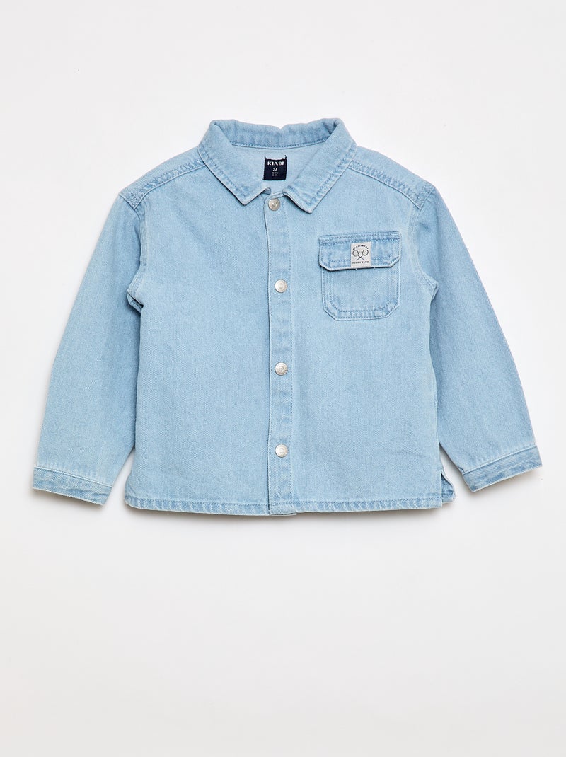 Camicia in denim regular fit in cotone Blu - Kiabi