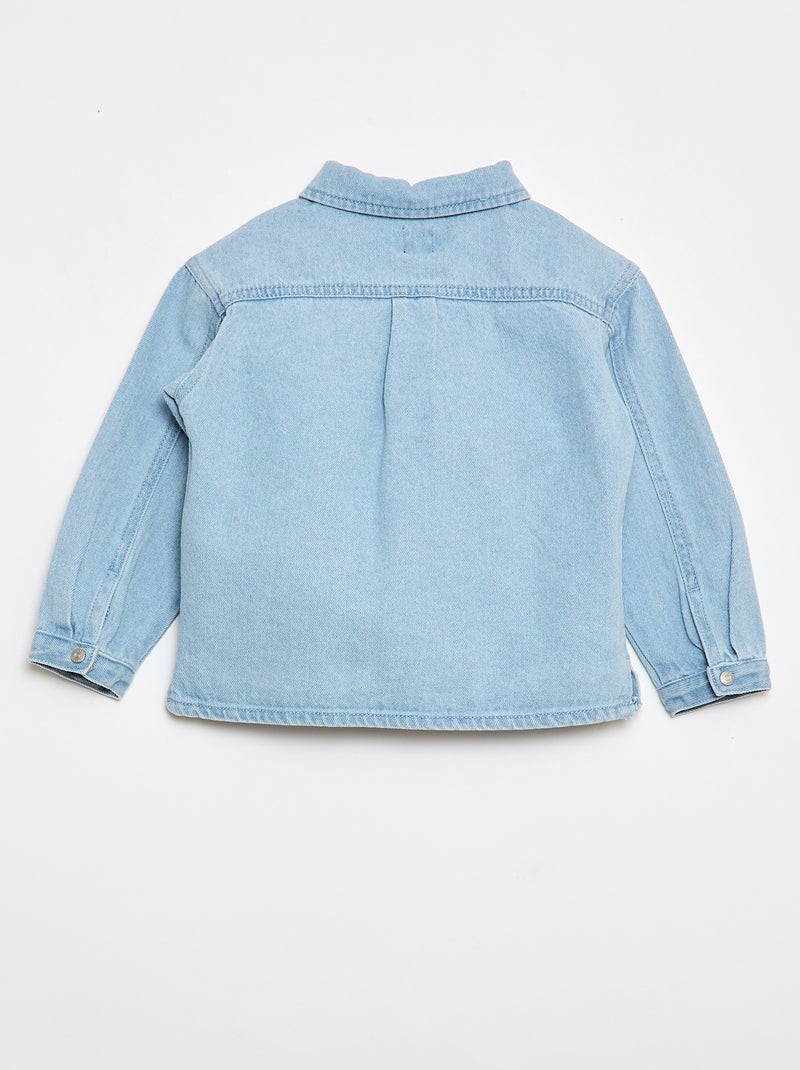 Camicia in denim regular fit in cotone Blu - Kiabi