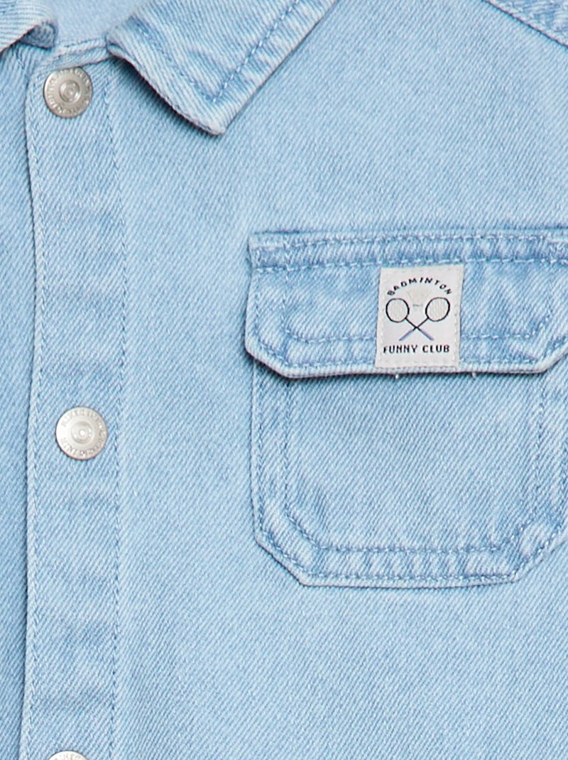 Camicia in denim regular fit in cotone Blu - Kiabi