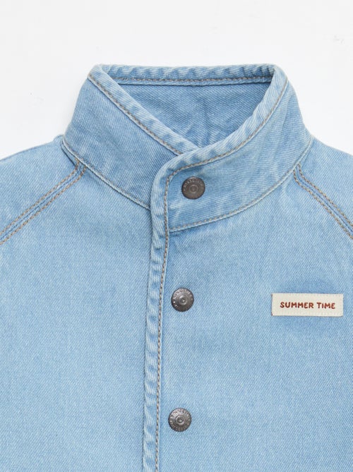 Camicia in denim senza maniche in cotone - Kiabi