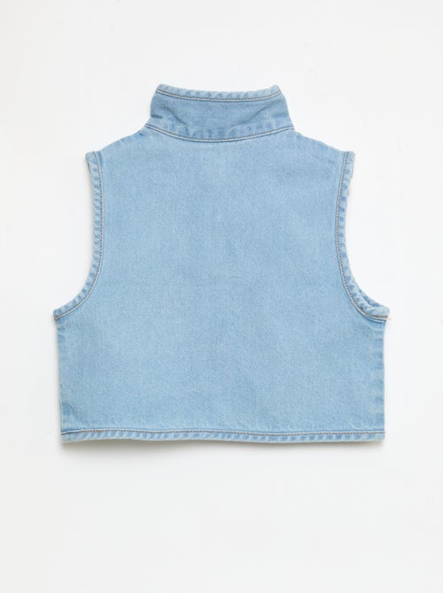 Camicia in denim senza maniche in cotone - Kiabi