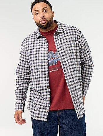 Camicia in flanella a fantasia