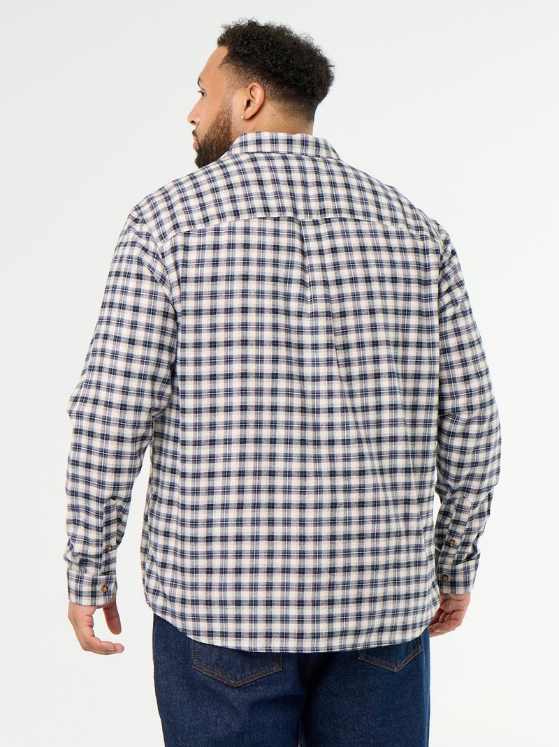 Camicia in flanella a fantasia Blu - Kiabi
