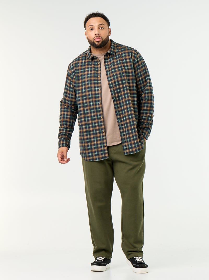 Camicia in flanella a fantasia Verde - Kiabi