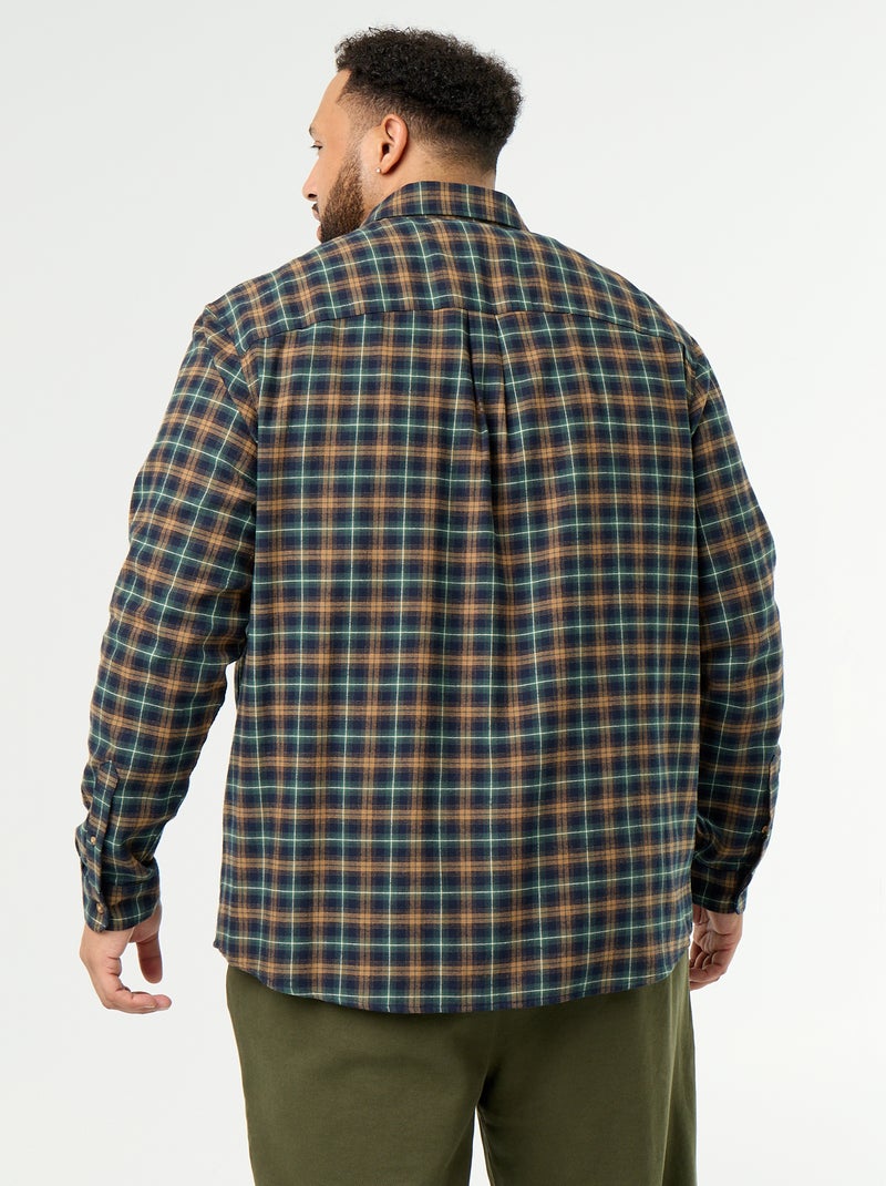Camicia in flanella a fantasia Verde - Kiabi