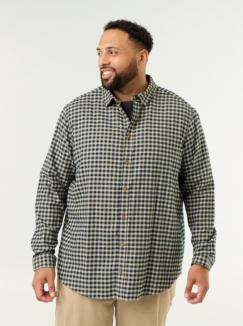 Camicia in flanella a fantasia Verde - Kiabi