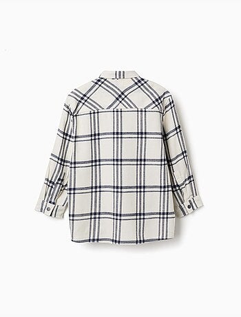 Camicia in flanella a manica lunga con motivo a quadri