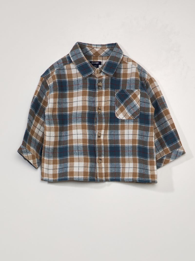 Camicia in flanella a quadri BIANCO - Kiabi