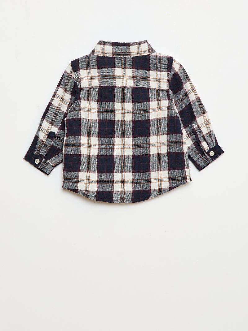 Camicia in flanella a quadri Bianco - Kiabi
