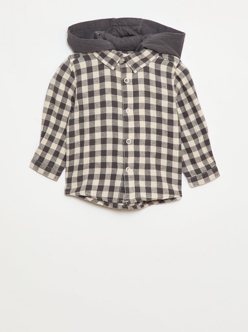 Camicia in flanella a quadri Bianco - Kiabi