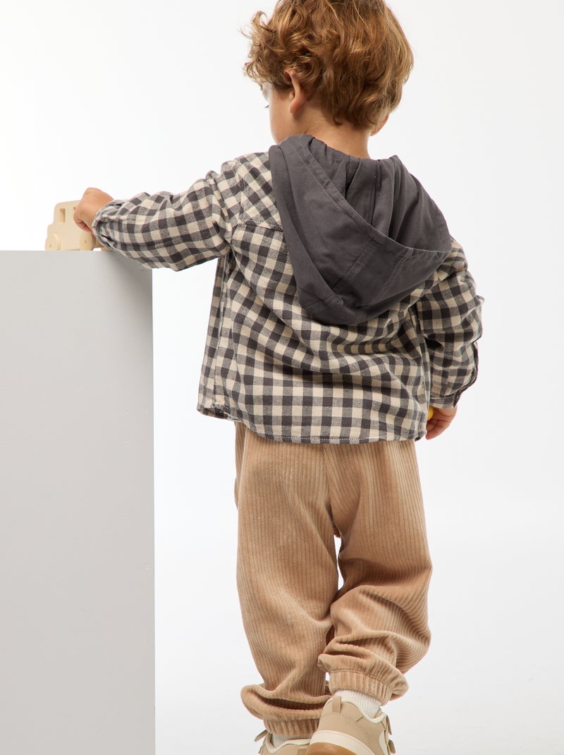 Camicia in flanella a quadri Bianco - Kiabi