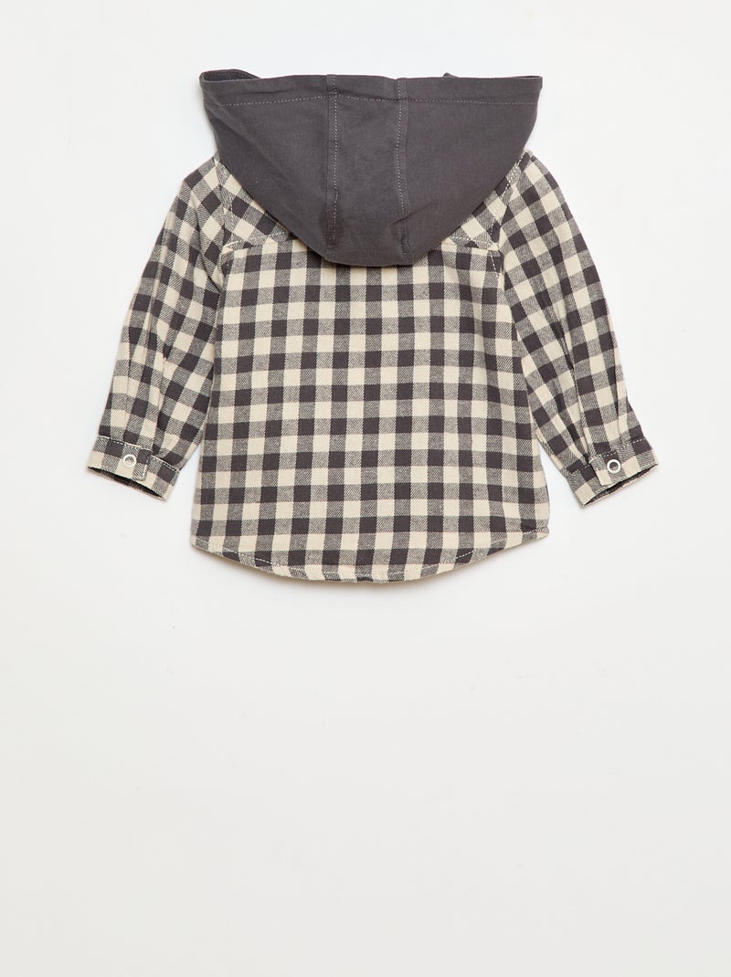 Camicia in flanella a quadri Bianco - Kiabi