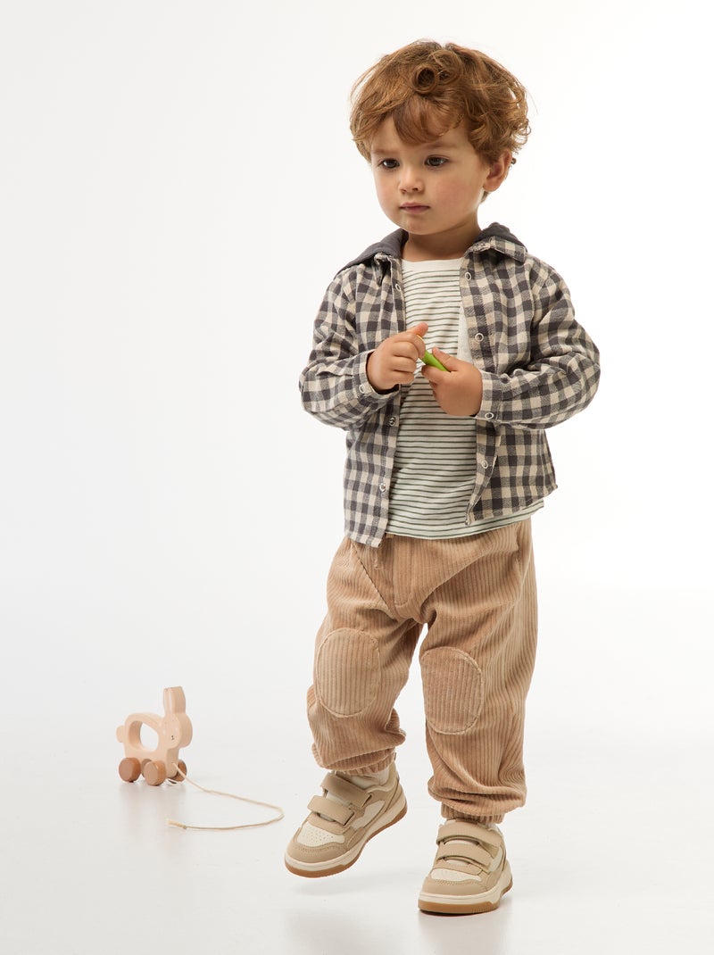 Camicia in flanella a quadri Bianco - Kiabi