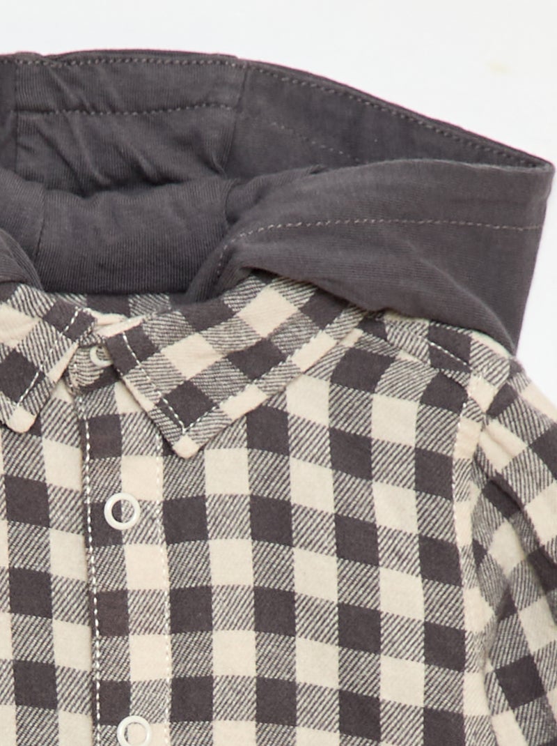 Camicia in flanella a quadri Bianco - Kiabi