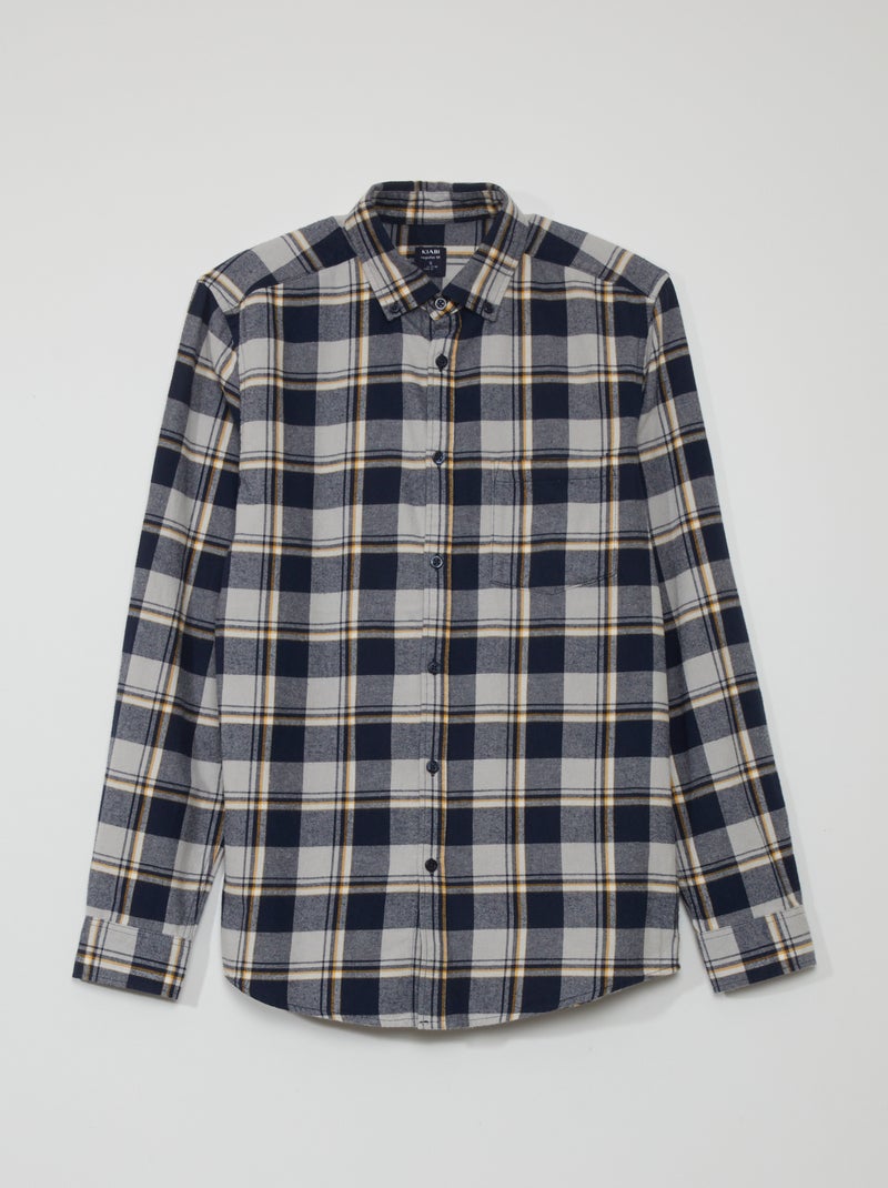 Camicia in flanella a quadri BLU - Kiabi