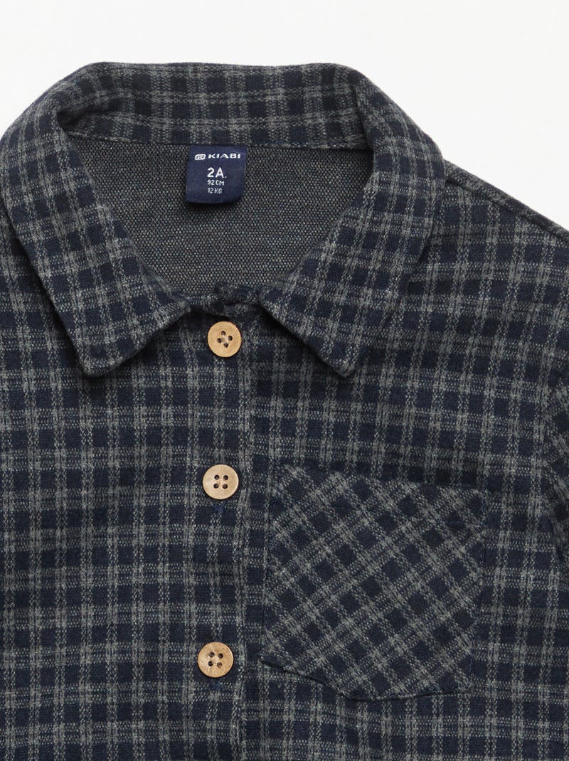 Camicia in flanella a quadri Blu - Kiabi